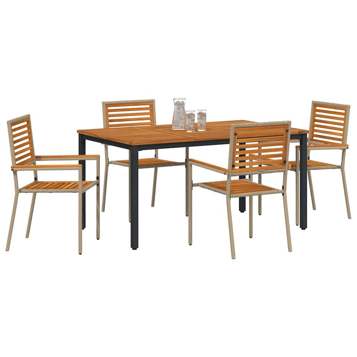 Have Spisebordssæt 4 pcs Beige 150 x 90 x 75 cm polyrattan