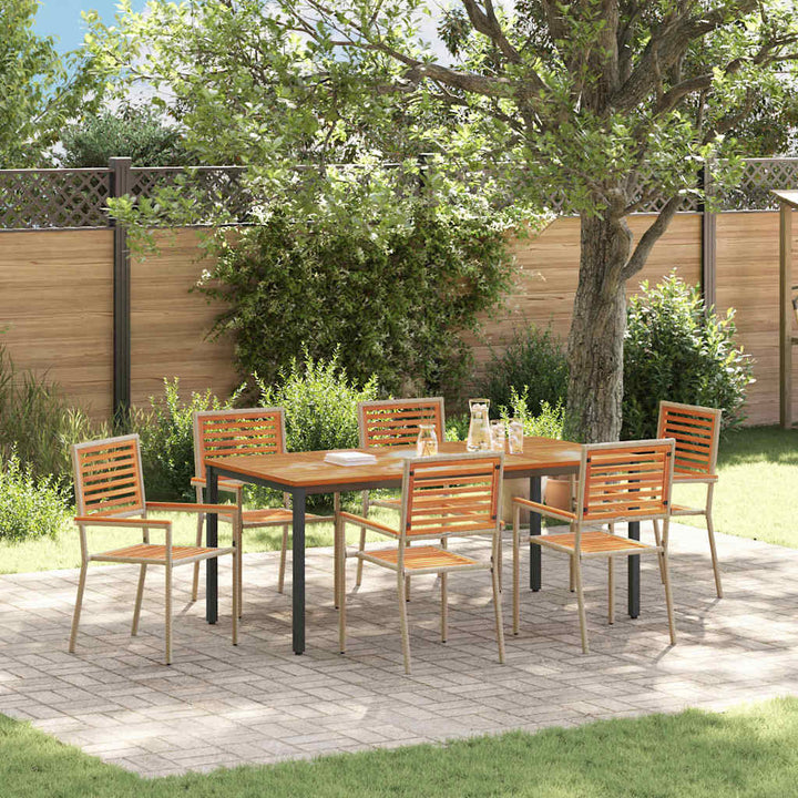 Have Spisebordssæt 7 pcs Beige 180 x 90 x 75 cm polyrattan