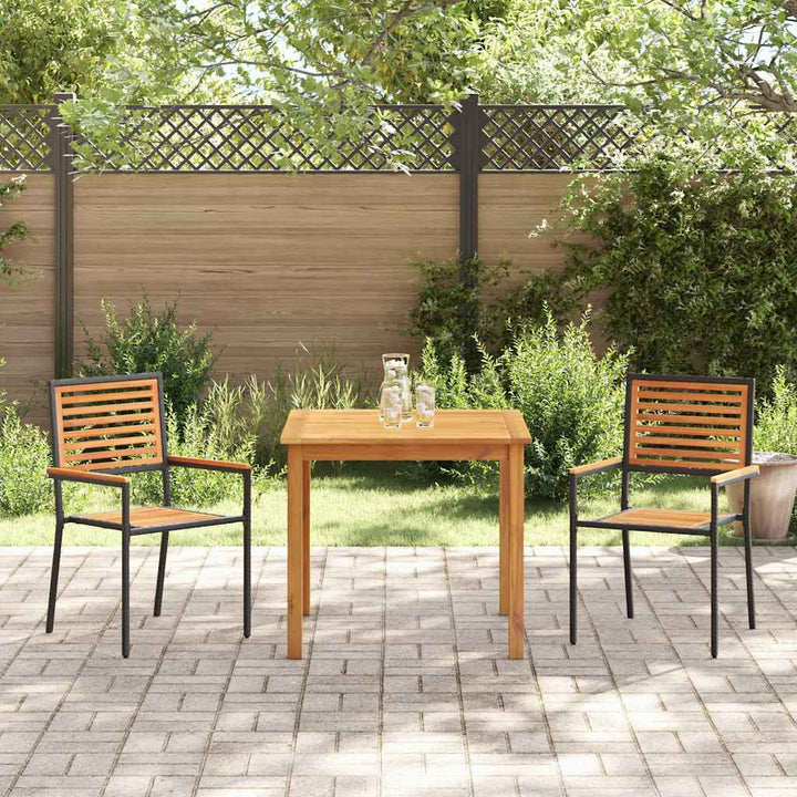 Have Spisebordssæt 3 pcs Sort Poly rattan