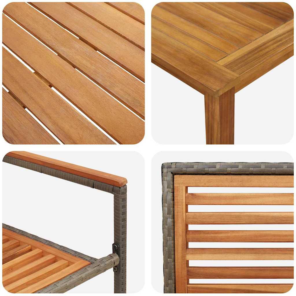 Have Spisebordssæt 3 pcs Grå Poly rattan