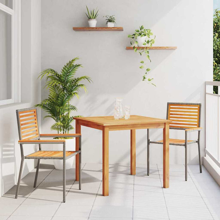 Have Spisebordssæt 3 pcs Grå Poly rattan