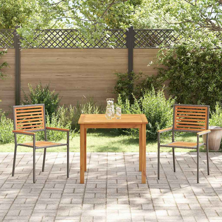 Have Spisebordssæt 3 pcs Grå Poly rattan