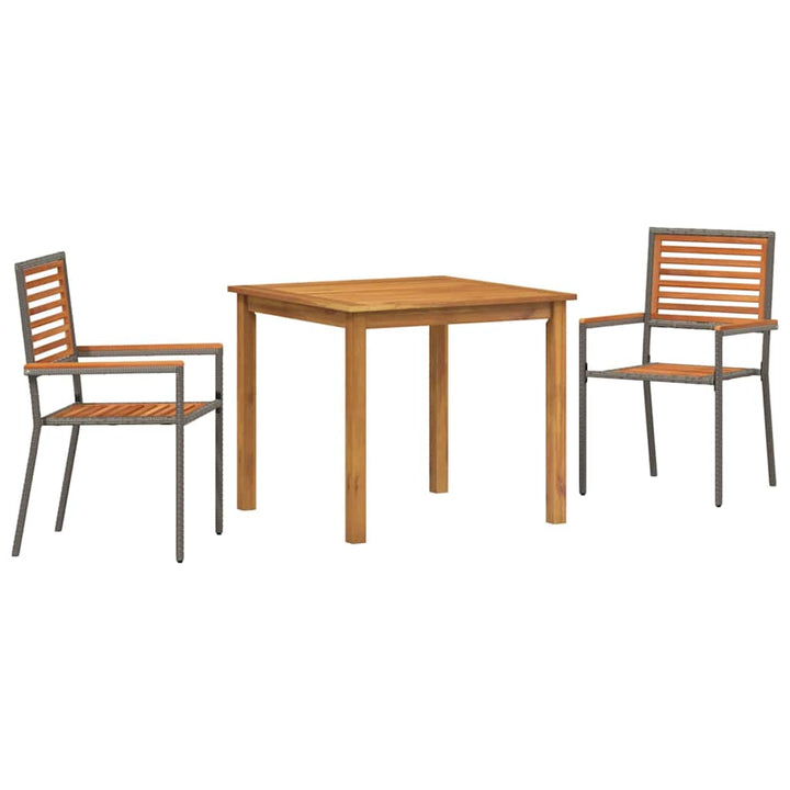 Have Spisebordssæt 3 pcs Grå Poly rattan