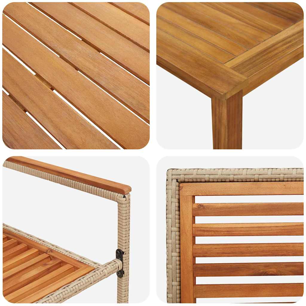 Have Spisebordssæt 3 pcs Beige Poly rattan