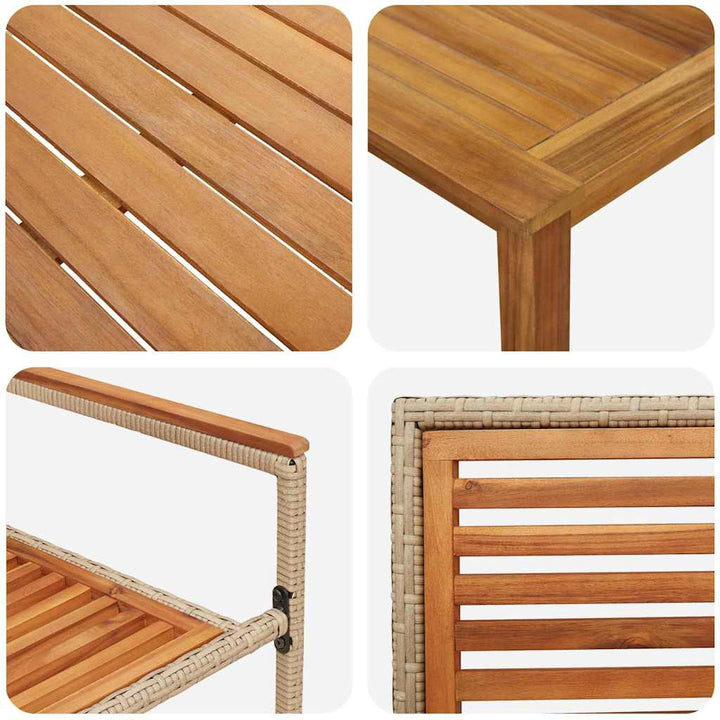 Have Spisebordssæt 3 pcs Beige Poly rattan
