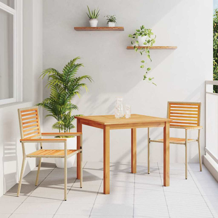 Have Spisebordssæt 3 pcs Beige Poly rattan