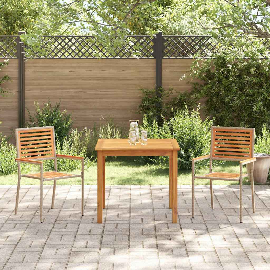 Have Spisebordssæt 3 pcs Beige Poly rattan