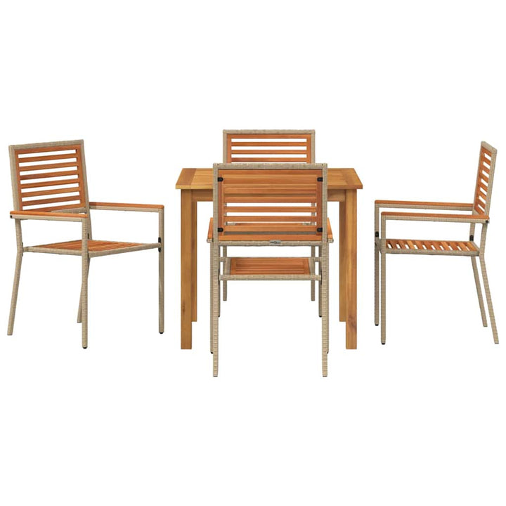 Have Spisebordssæt 5 pcs Beige Poly rattan