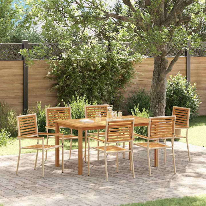 Have Spisebordssæt 7 pcs Beige Poly rattan