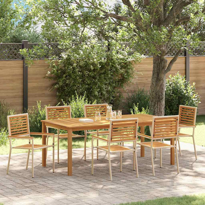 Have Spisebordssæt 7 pcs Beige Poly rattan