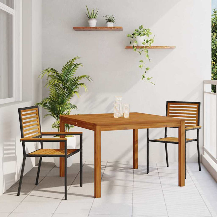 Have Spisebordssæt 3 pcs Sort Poly rattan