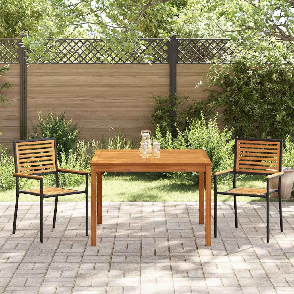 Have Spisebordssæt 3 pcs Sort Poly rattan