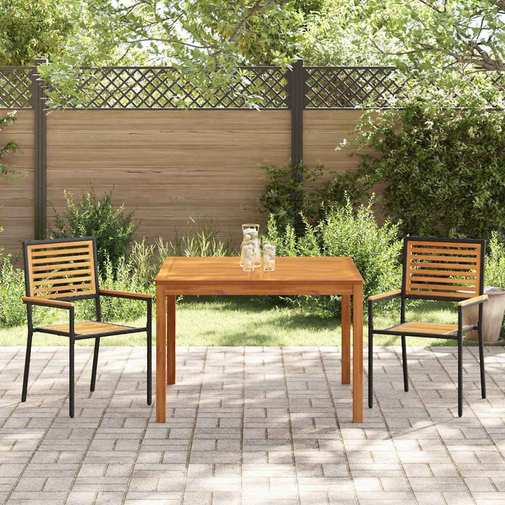 Have Spisebordssæt 3 pcs Sort Poly rattan