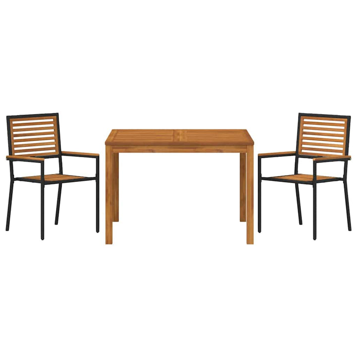 Have Spisebordssæt 3 pcs Sort Poly rattan