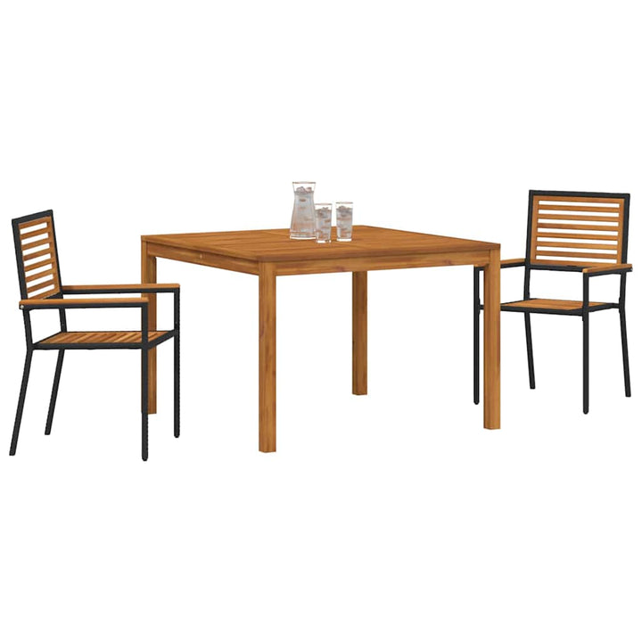 Have Spisebordssæt 3 pcs Sort Poly rattan