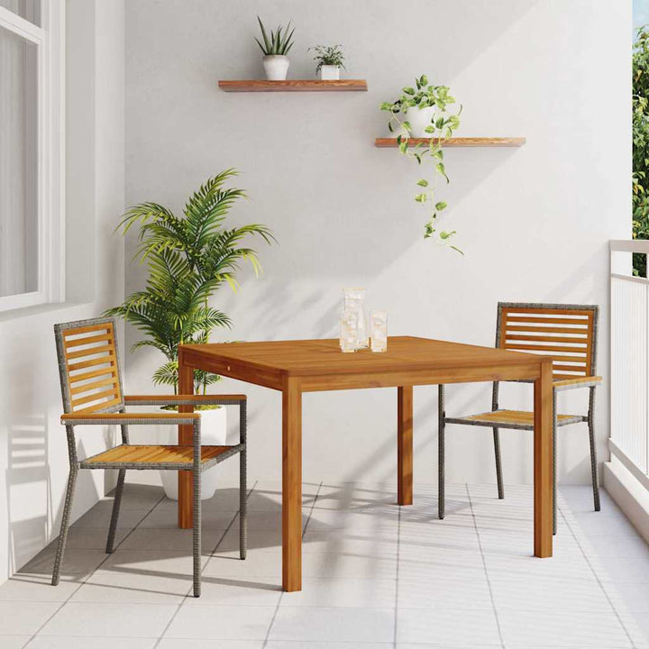 Have Spisebordssæt 3 pcs Grå Poly rattan