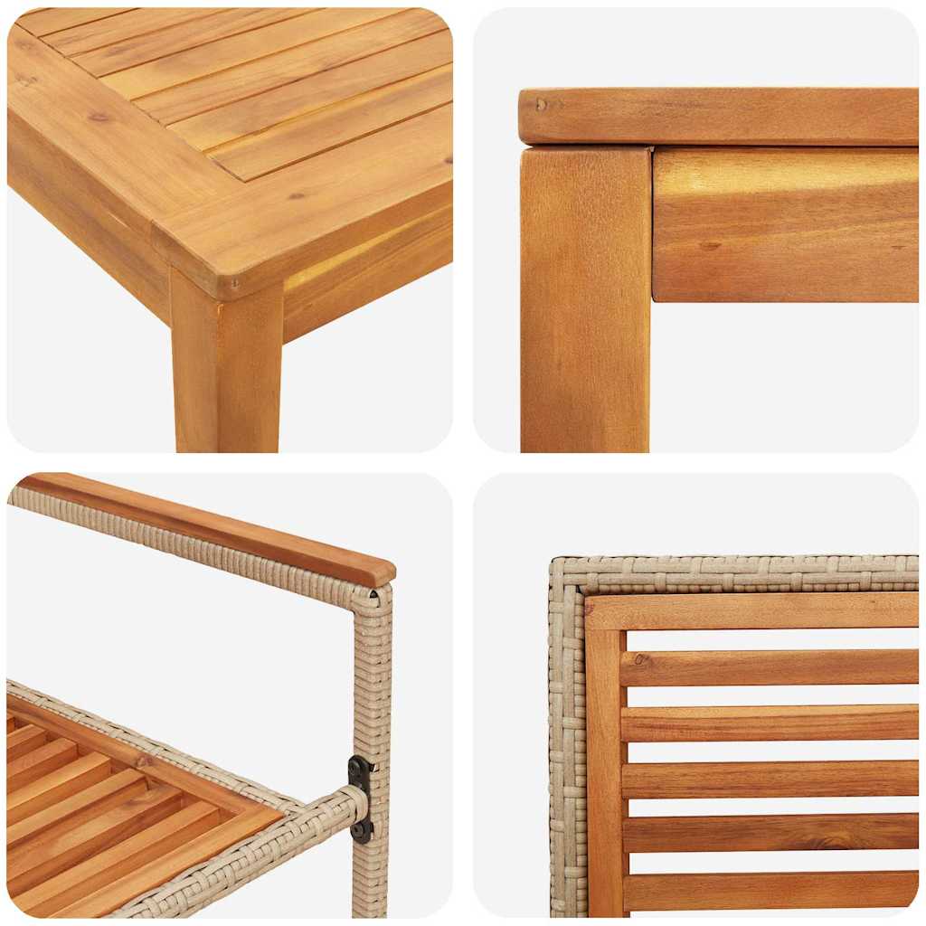 Have Spisebordssæt 3 pcs Beige Poly rattan