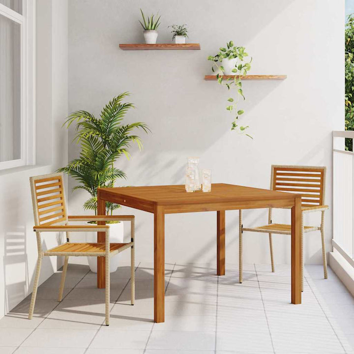 Have Spisebordssæt 3 pcs Beige Poly rattan