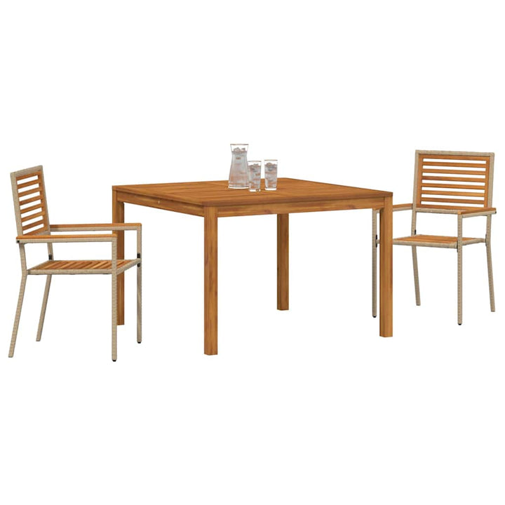 Have Spisebordssæt 3 pcs Beige Poly rattan