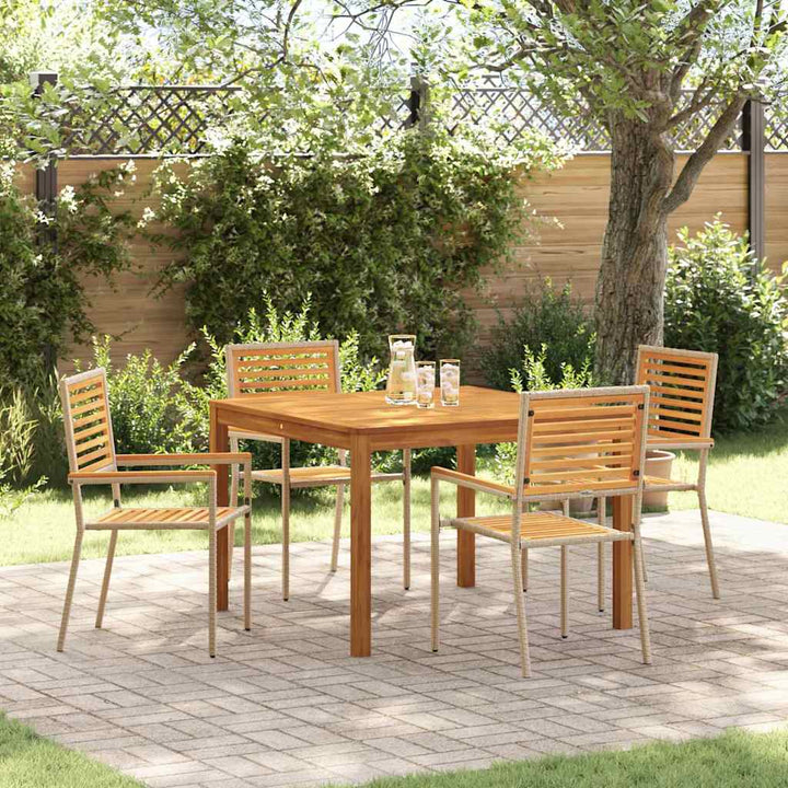 Have Spisebordssæt 5 pcs Beige Poly rattan