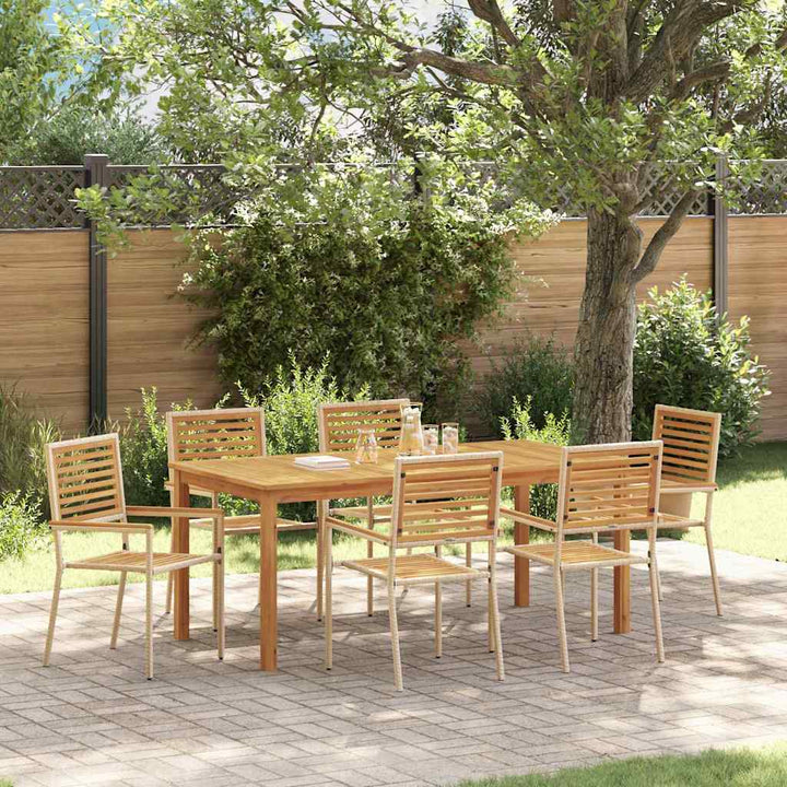 Have Spisebordssæt 7 pcs Beige Poly rattan