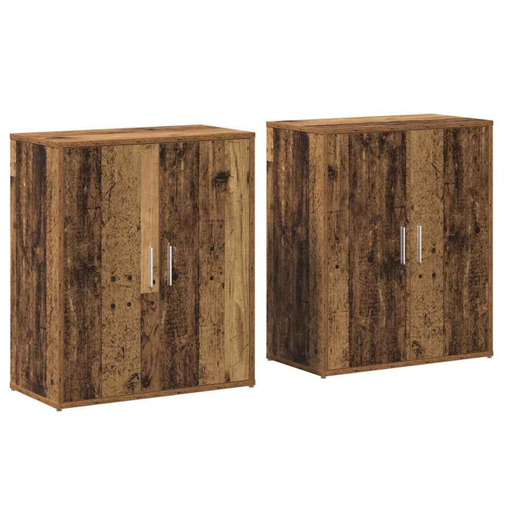 Highboard 2 pcs Gammelt træ 60 x 31 x 70 cm Konstrueret træ