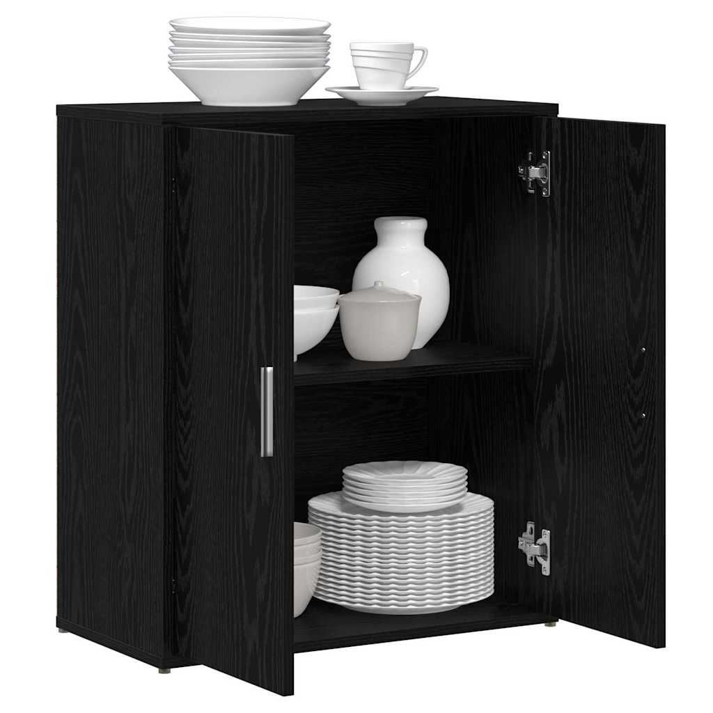 Highboard 2 pcs Sort eg 60 x 31 x 70 cm Konstrueret træ
