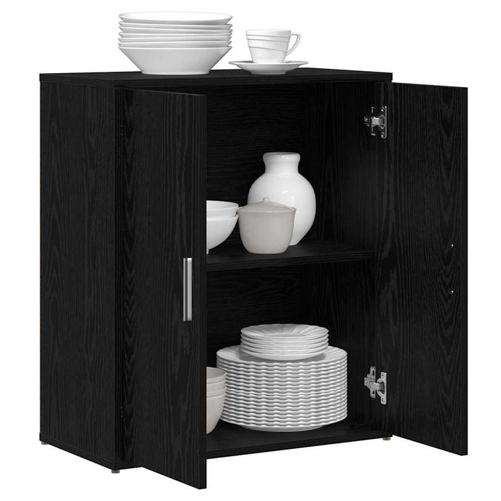 Highboard 2 pcs Sort eg 60 x 31 x 70 cm Konstrueret træ