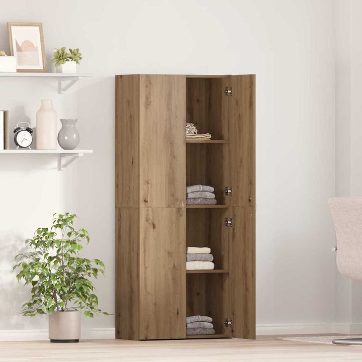 Kontorskab med hylde artisan eg 60 x 32 x 153 Konstrueret træ