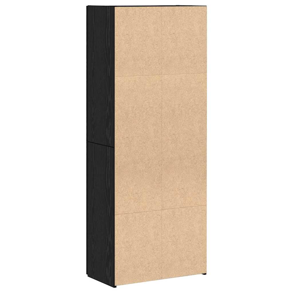 Kontorskab med hylde Sort eg 60 x 32 x 153 Konstrueret træ