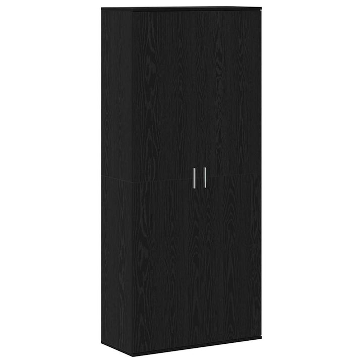 Højskab Sort eg 80 x 35 x 180 cm Konstrueret træ