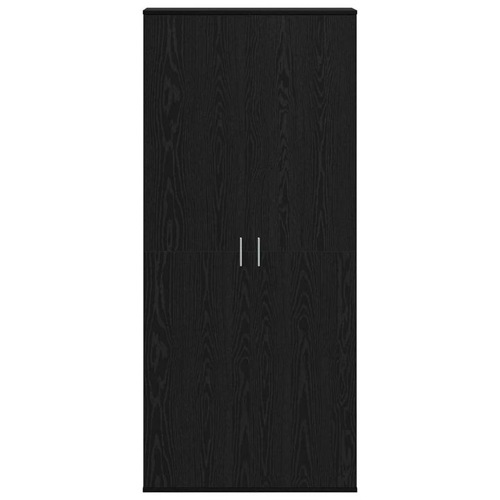 Højskab Sort eg 80 x 35 x 180 cm Konstrueret træ