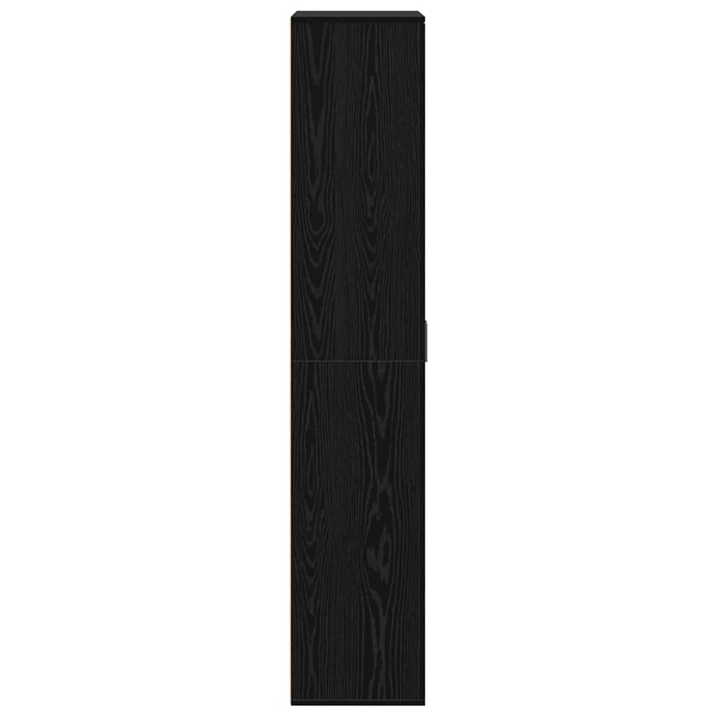 Højskab Sort eg 80 x 35 x 180 cm Konstrueret træ