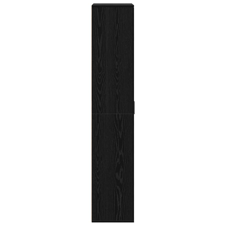 Højskab Sort eg 80 x 35 x 180 cm Konstrueret træ