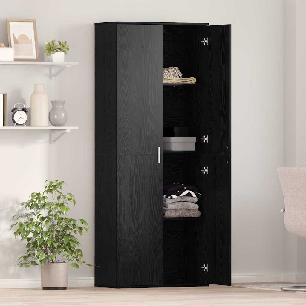 Highboard Sort eg 70 x 35 x 180 cm Konstrueret træ