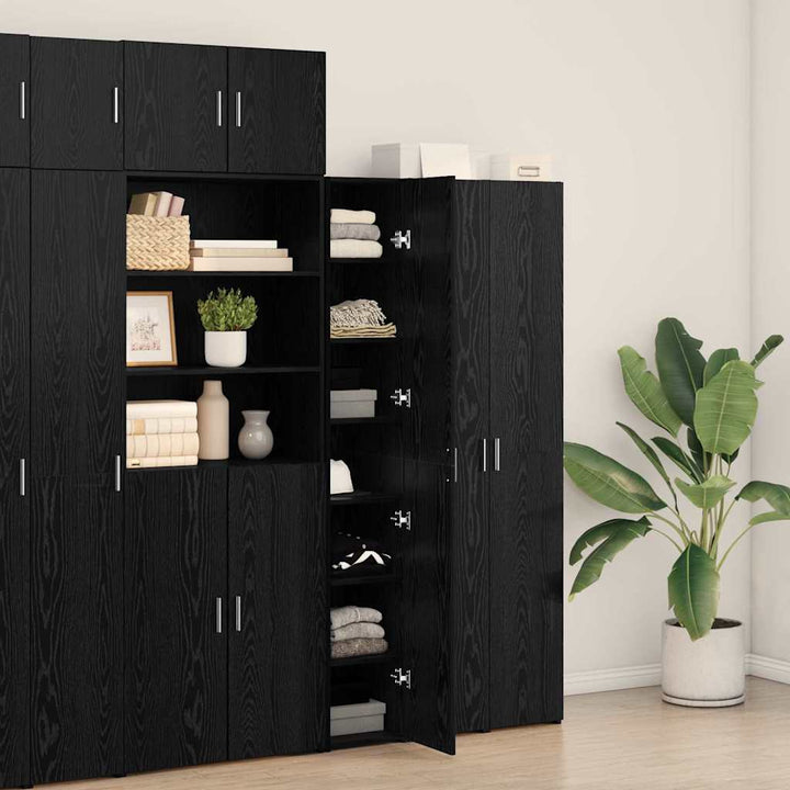 Highboard Sort eg 30 x 42.5 x 185 cm Konstrueret træ