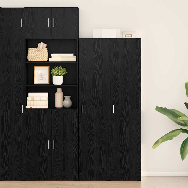 Highboard Sort eg 40 x 42,5 x 185 cm Konstrueret træ