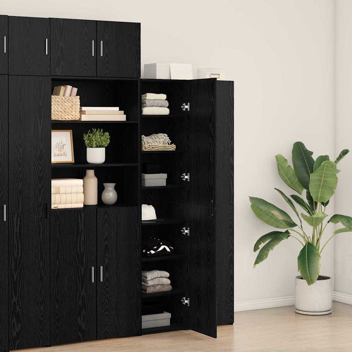 Highboard Sort eg 40 x 42,5 x 185 cm Konstrueret træ