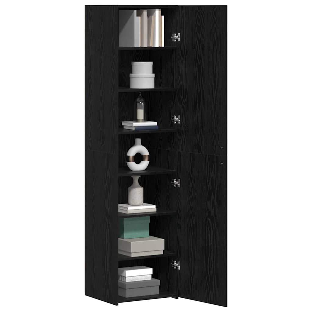 Highboard Sort eg 45 x 42.5 x 185 cm Konstrueret træ