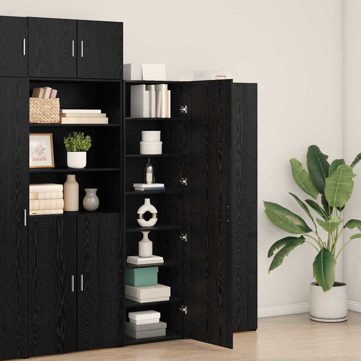 Highboard Sort eg 50 x 42,5 x 185 cm Konstrueret træ
