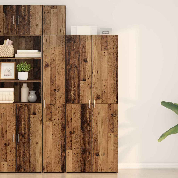 Highboard Gammelt træ 70 x 42,5 x 185 cm Konstrueret træ