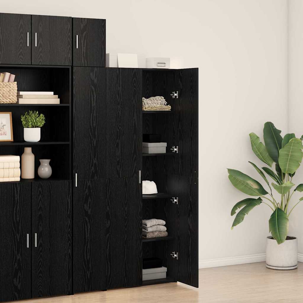 Highboard Sort eg 70 x 42,5 x 185 cm Konstrueret træ