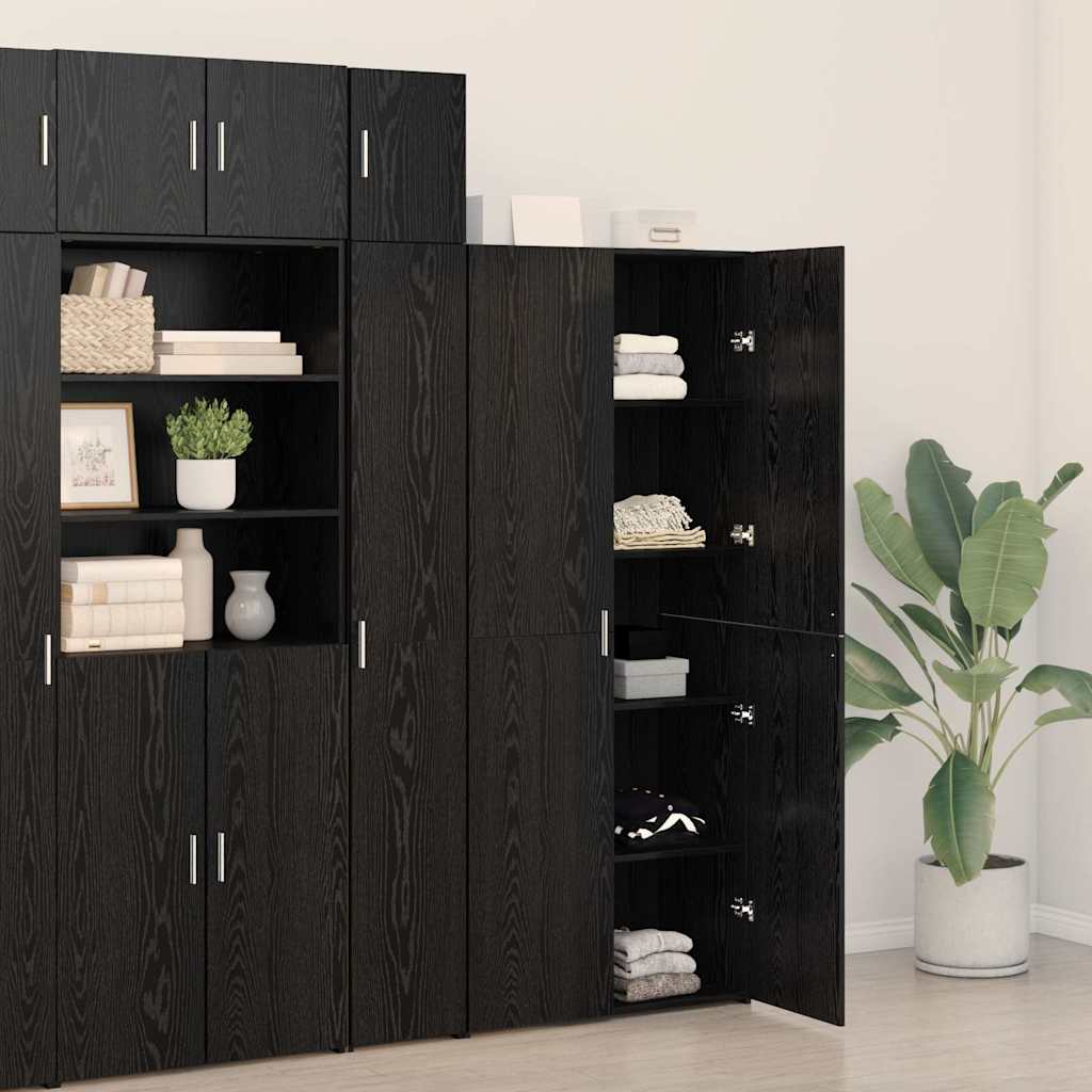 Highboard Sort eg 40 x 42,5 x 185 cm Konstrueret træ