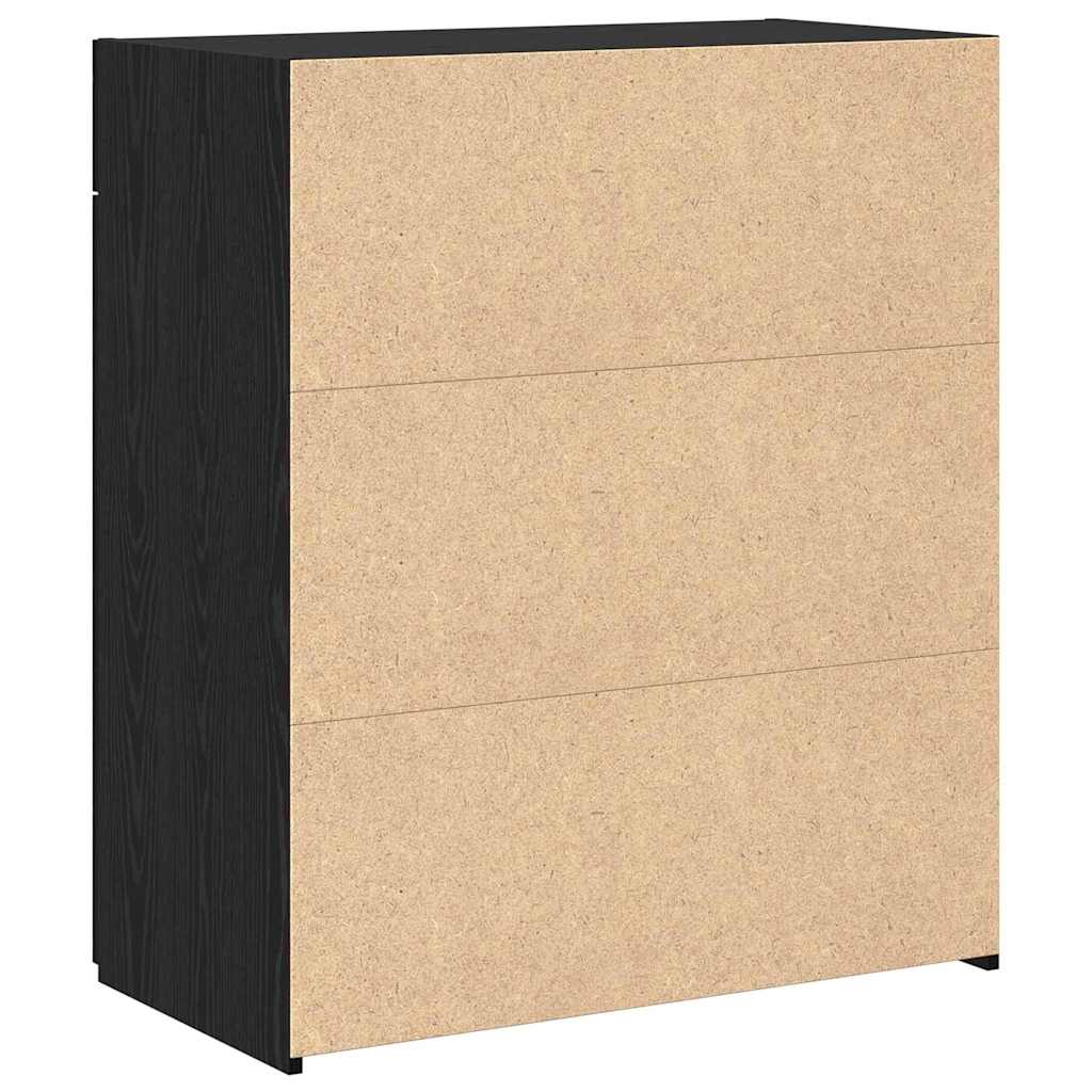 Opbevaringsskab Sort eg 80 x 42.5 x 93.5 cm Konstrueret træ