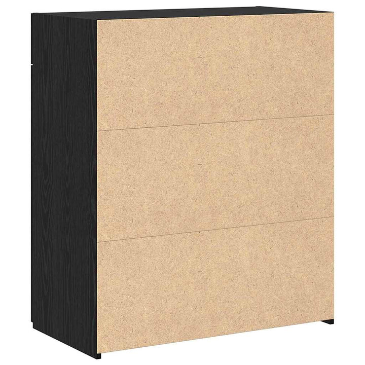 Opbevaringsskab Sort eg 80 x 42.5 x 93.5 cm Konstrueret træ