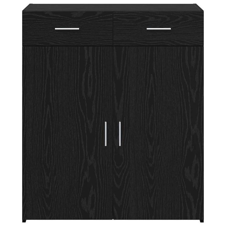 Opbevaringsskab Sort eg 80 x 42.5 x 93.5 cm Konstrueret træ