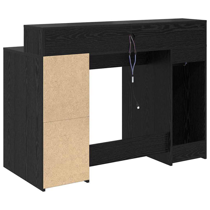 Bord med skuffe Sort eg 120 x 55 x 91 cm Konstrueret træ