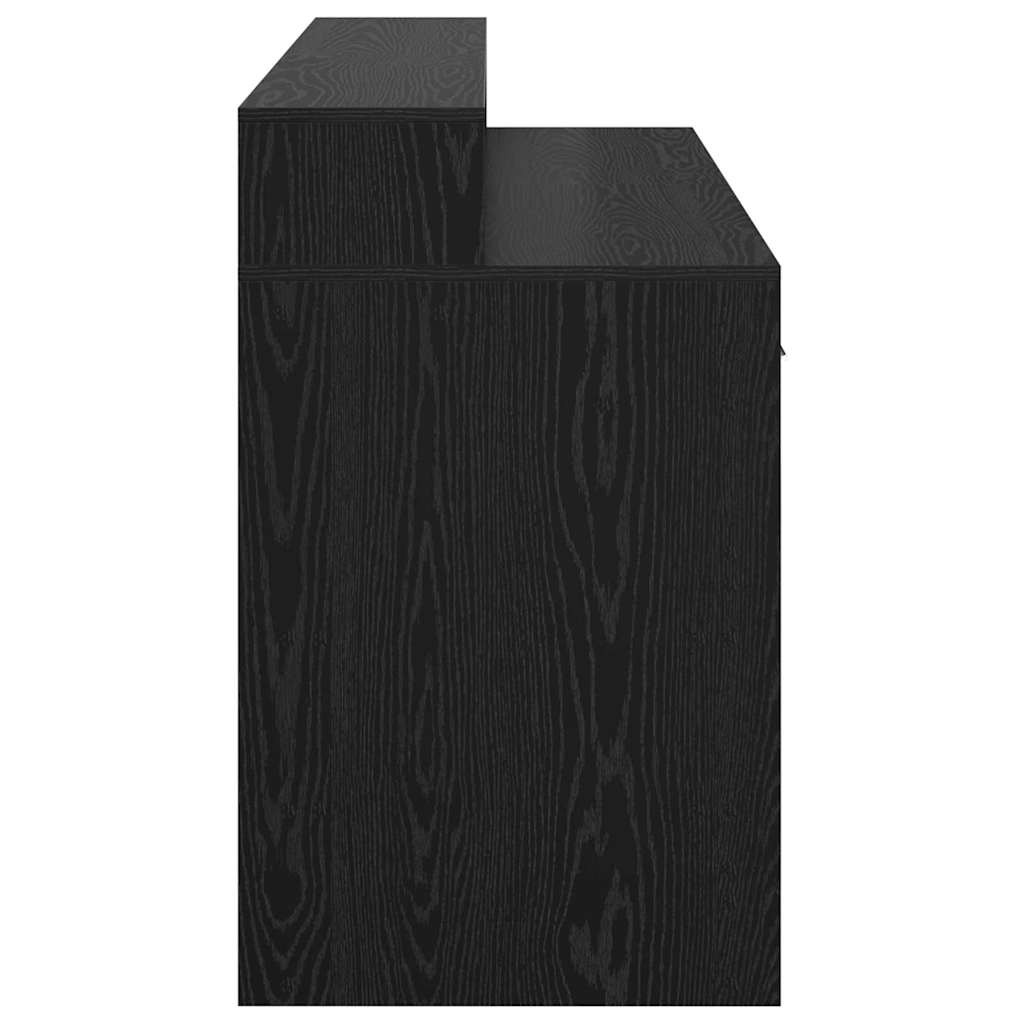 Bord med skuffe Sort eg 140 x 55 x 91 cm Konstrueret træ