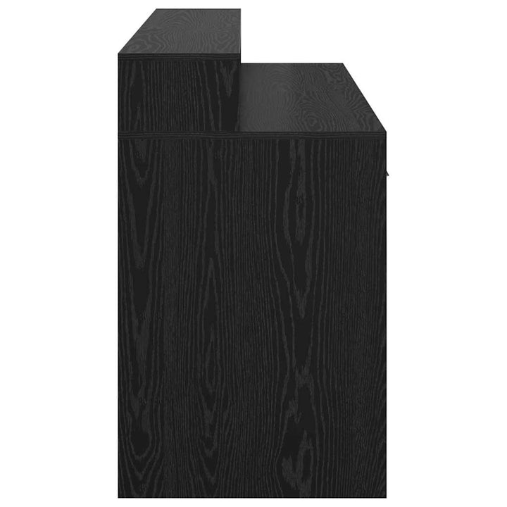 Bord med skuffe Sort eg 140 x 55 x 91 cm Konstrueret træ