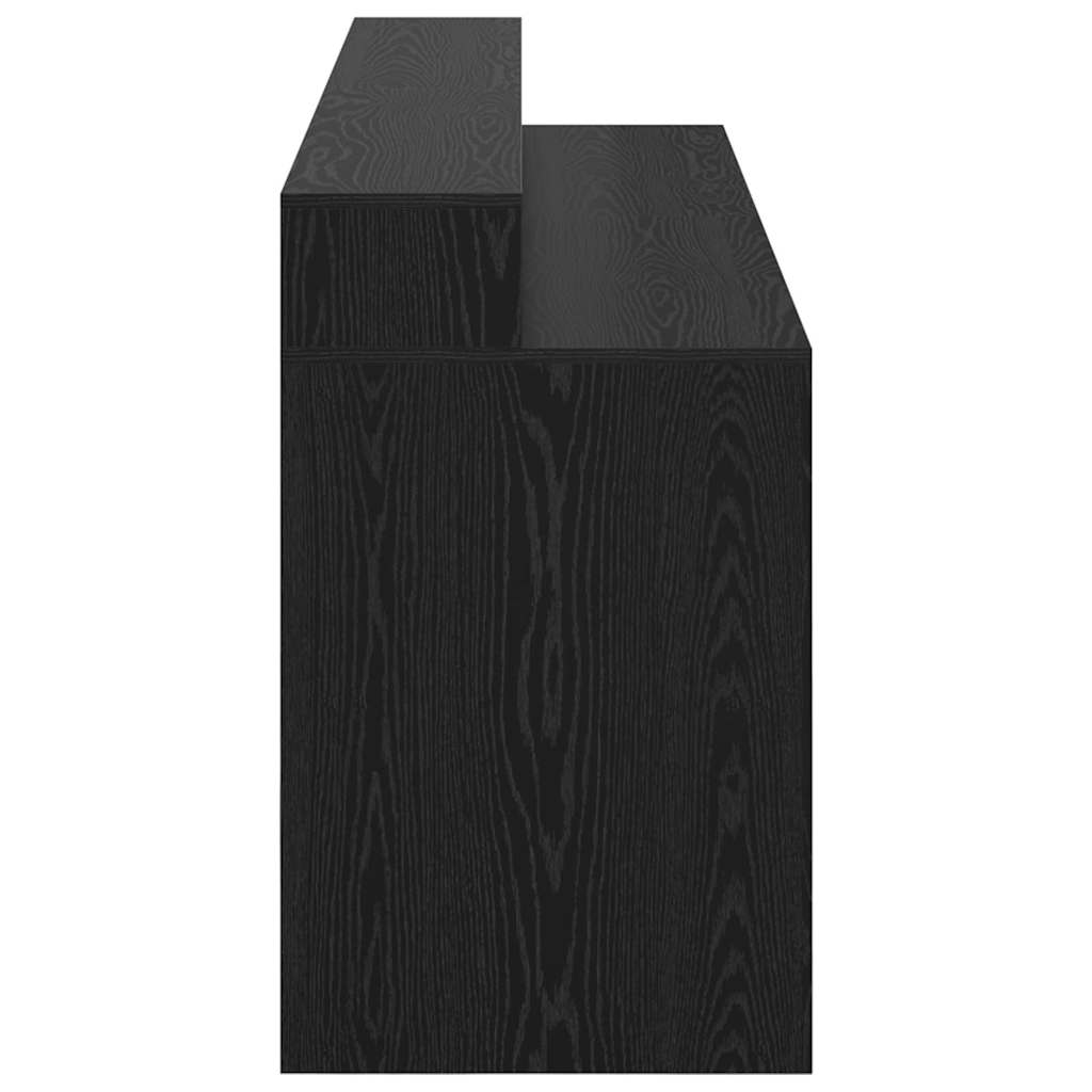 Bord med skuffe Sort eg 200 x 55 x 91 cm Konstrueret træ